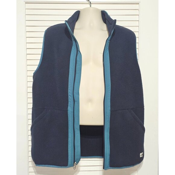 The North Face Men's Navy Teal Carbondale Fleece Full Zip Vest Size Large 2898 - Picture 3 of 12